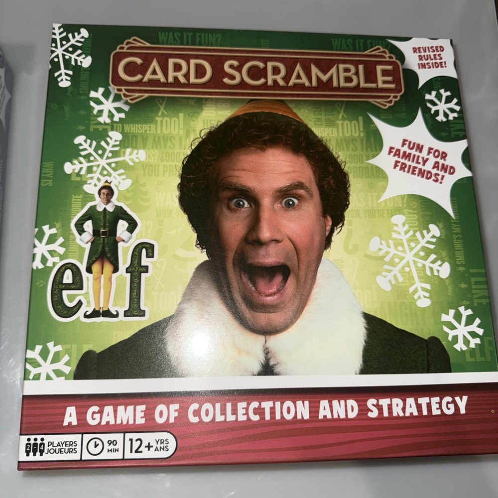 ELF Card Scramble Game - Festive Green and Red